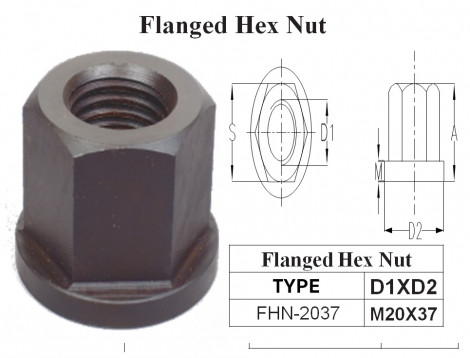 Flanged Hex Nut M20