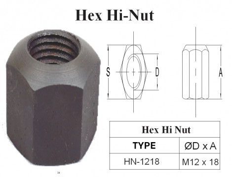 Hex Hi Nut M12