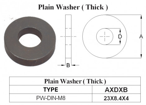 Plain washer M8