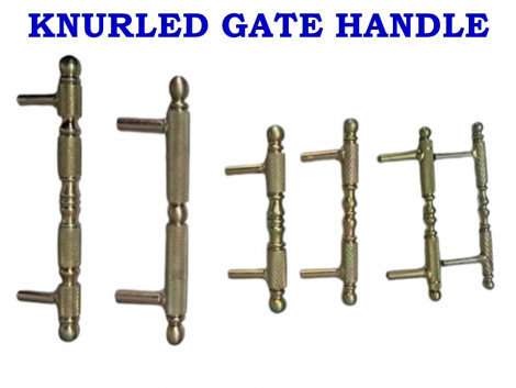 Knurled gate handle