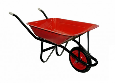 single wheel barrow trolley pressed pan