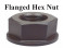 Flanged hex nut