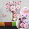 3D Pink Flower Sticker(Size:-30CMx40CM)