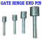 Gate hinge end pin